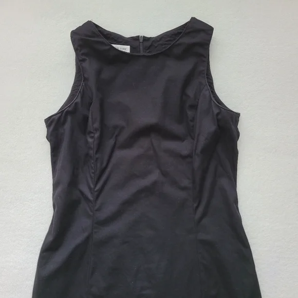 Y2K Sleeveless Cotton Stretch Dress EUC | Ladies 12 Black Jones New York - Picture 11 of 14